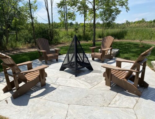 Flagstone Sitting Area With Firepit